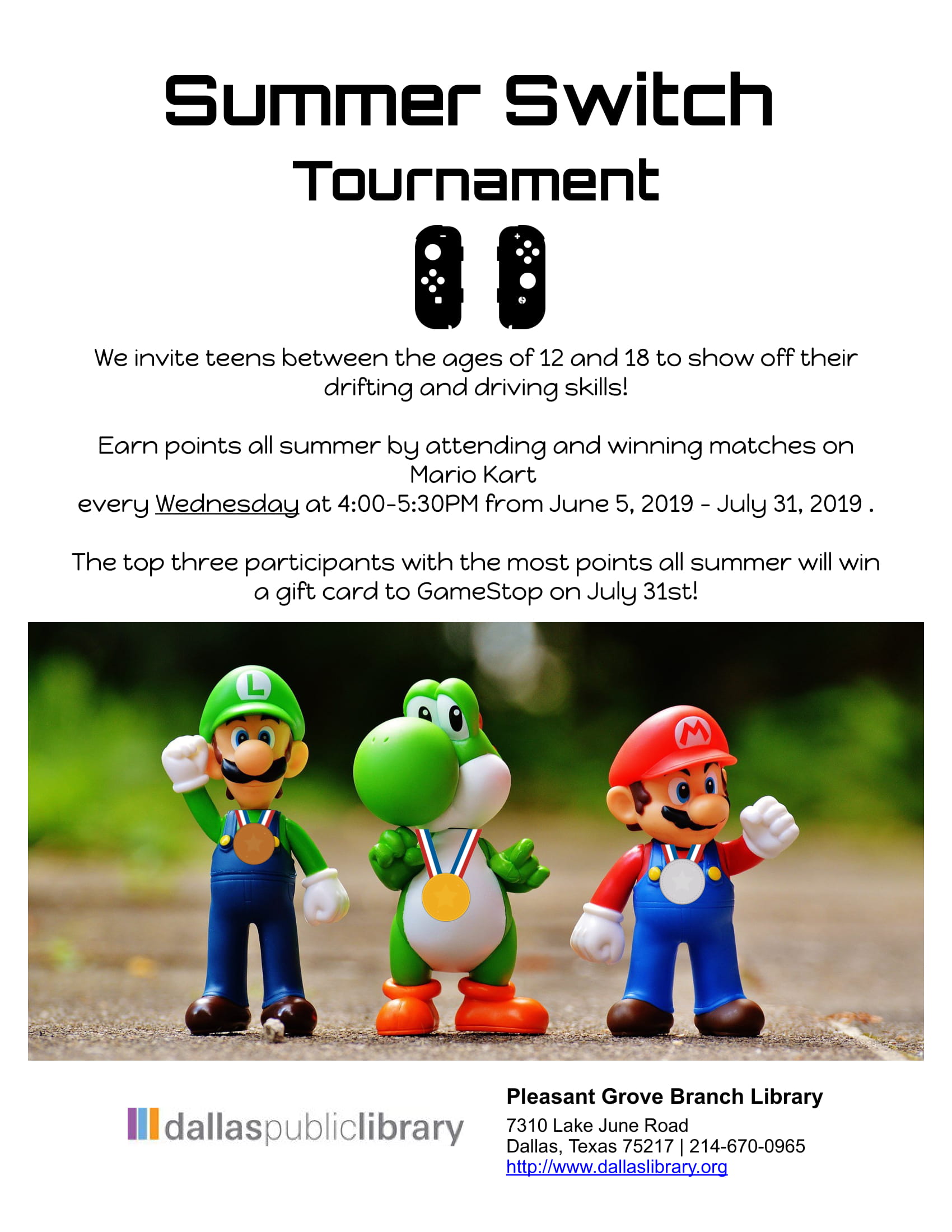 This is a flyer about the Summer Switch Tournament.