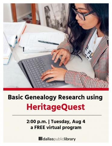 Basic Genealogy Research using HeritageQuest