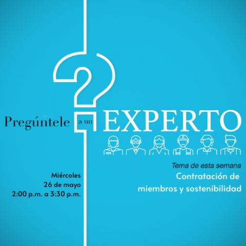 Pregúntele a un experto: Contratación de miembros & sostenibilidad gráfico de portada