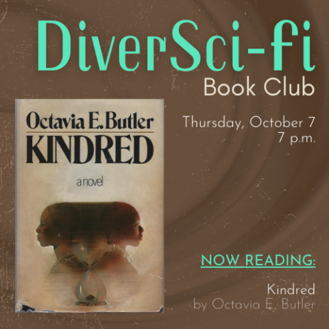 DiverSci-Fi Book Club Cover Graphic featuring the cover of Kindred