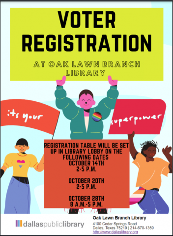 Voter Registration at Oak Lawn Branch 