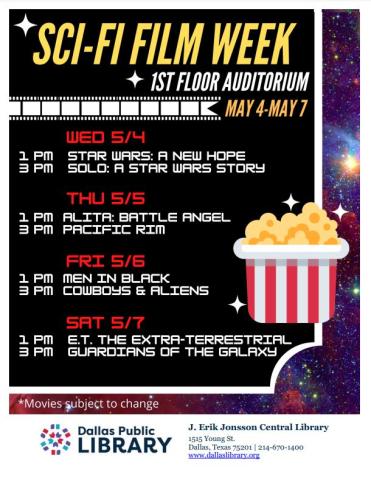 Sci Fi Film Week Flyer