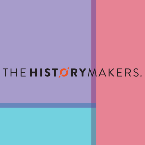 The HistoryMakers logo over the library colors