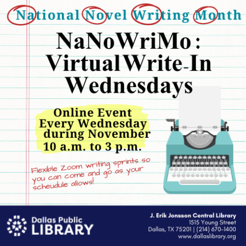 NaNo: Virtual Write-In Wednesdays