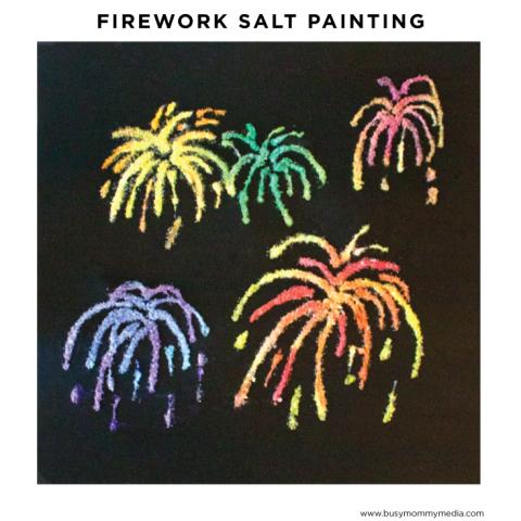 Firework Salt Painting