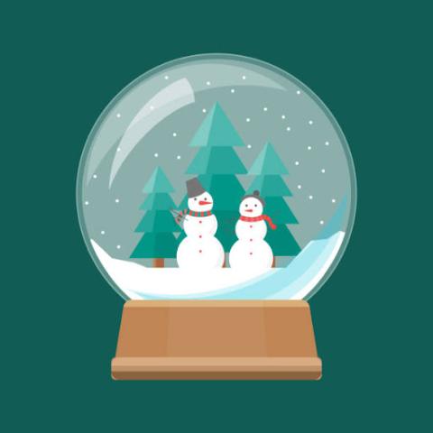 Cartoon Snow Globe