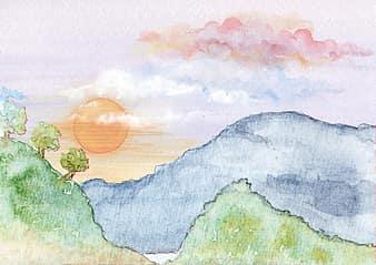 watercolor landscape