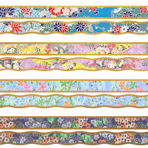 strips of colorful washi tape