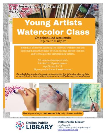 Children's Watercolor Class Flyer 2