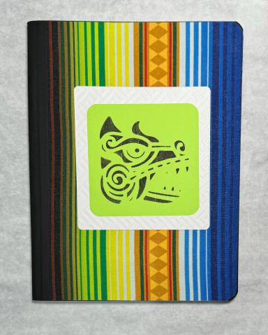 Fabric Journal with Multicolored Stripes
