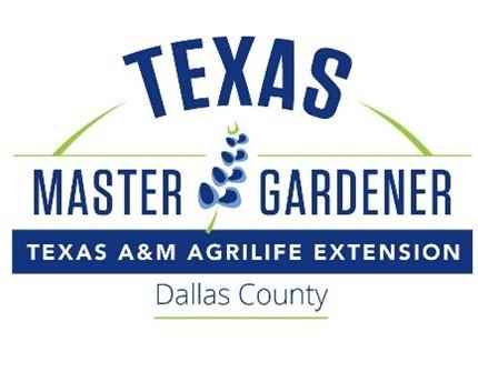 logo reading "Texas Master Gardener; Texas A&M Agrilife Extension; Dallas County"
