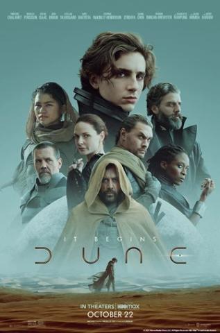 Movie poster for Dune(2021) from Warner Bros.