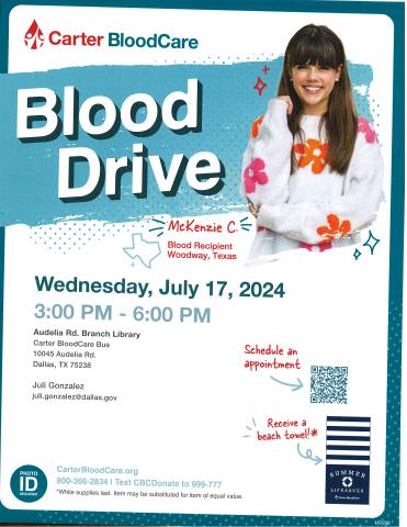 Flyer for Blood Drive