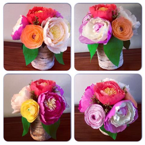 Photo of crepe paper flowers by dazzlingpeacock.