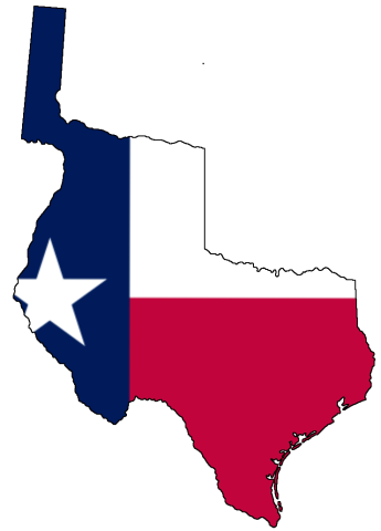 Image of the Republic of Texas with the state flag.