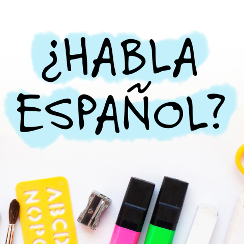 The words "Habla Español" on a white background