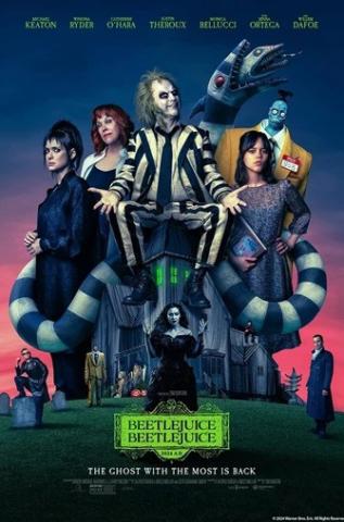 Movie poster for "Beetlejuice Beetlejuice" from Warner Bros.