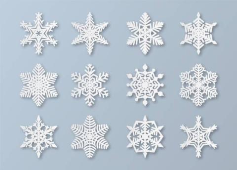 origami snowflakes