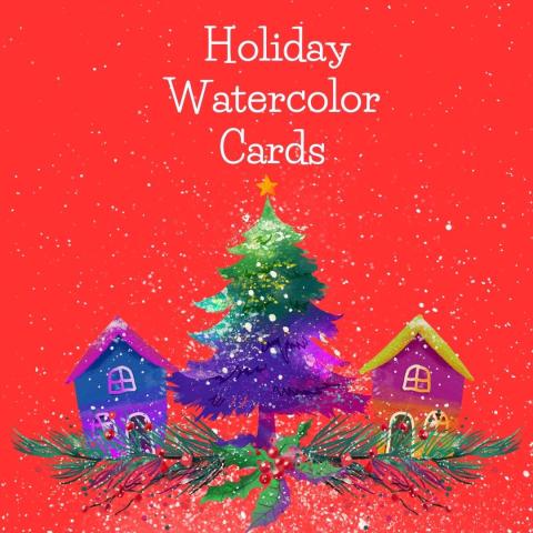 holiday water color cards