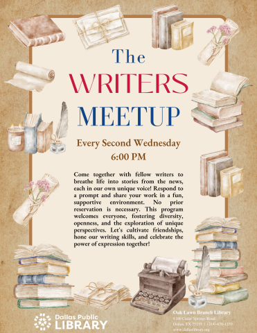 The Writers Meetup Graphic