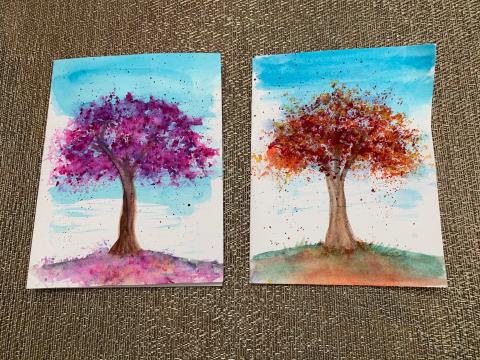 Watercolor Trees