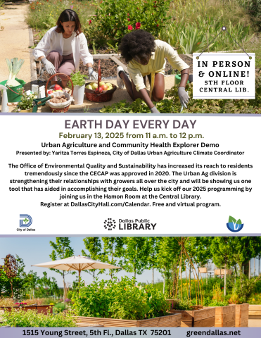 flyer for Urban Agriculture and Community Health Explorer