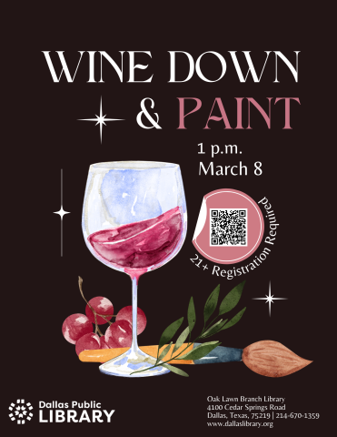 Flyer for Wine Down & Paint