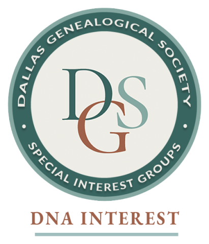 DGS circular logo with Special Interest Groups written underneath. DNA Interest is written in brown.