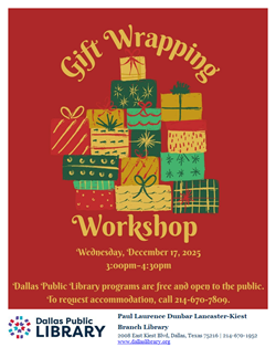 Gift wrap workshop flyer