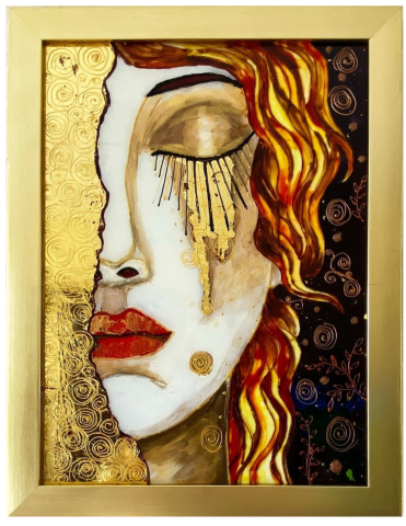 Stained Glass Panel by Gustav Klimt