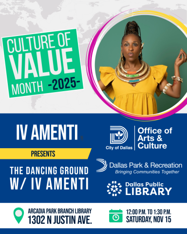 The Dancing Ground' allows the community to come together, share, and learn African, contemporary, and improvisational dance. Each segment is woven with the folklore and origin stories of each dance style, culminating into a community choreographed line dance in the end, because surely a community that dances together, stays together!