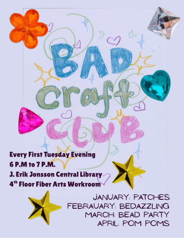 Bad craft club - every 1st tuesday at central