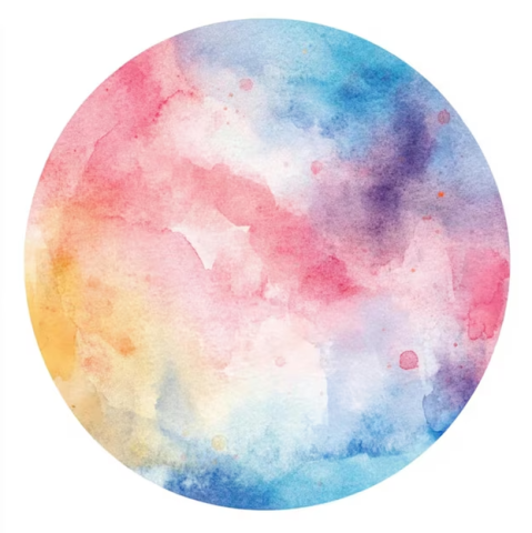 colorful watercolor circle