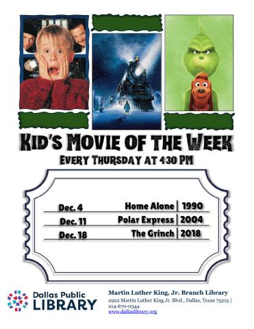 Kids Movie of the Week Flyer
