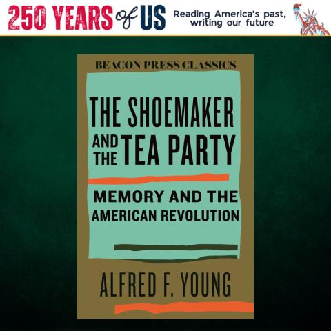 Cover of the Shoemaker and the Tea Party 2025 reprint with a forest green background