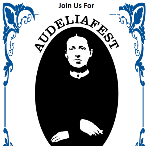 black and white photo of Ardelia Jackson West. text: Join us for Audelia Fest