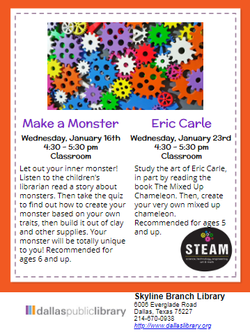 January Steam Programs at Skyline Library 2146700942