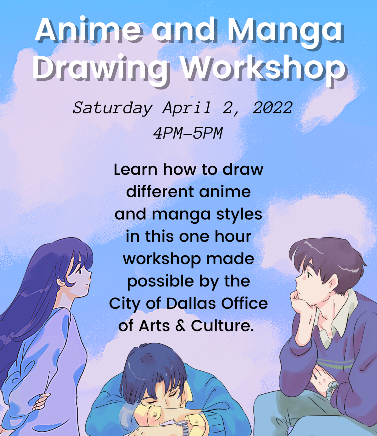 anime drawing flyer 