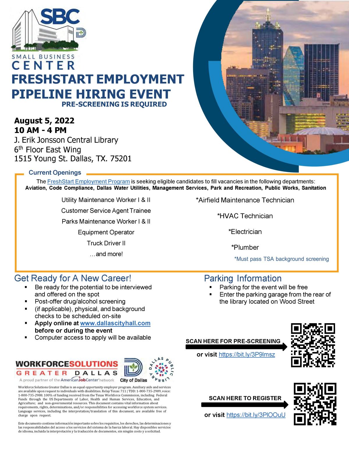 FreshStart Hiring Event