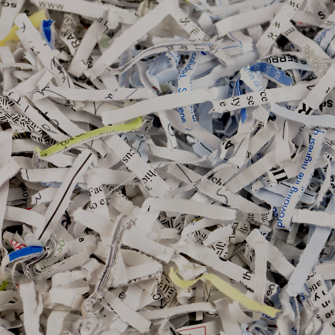 Shredded paper.