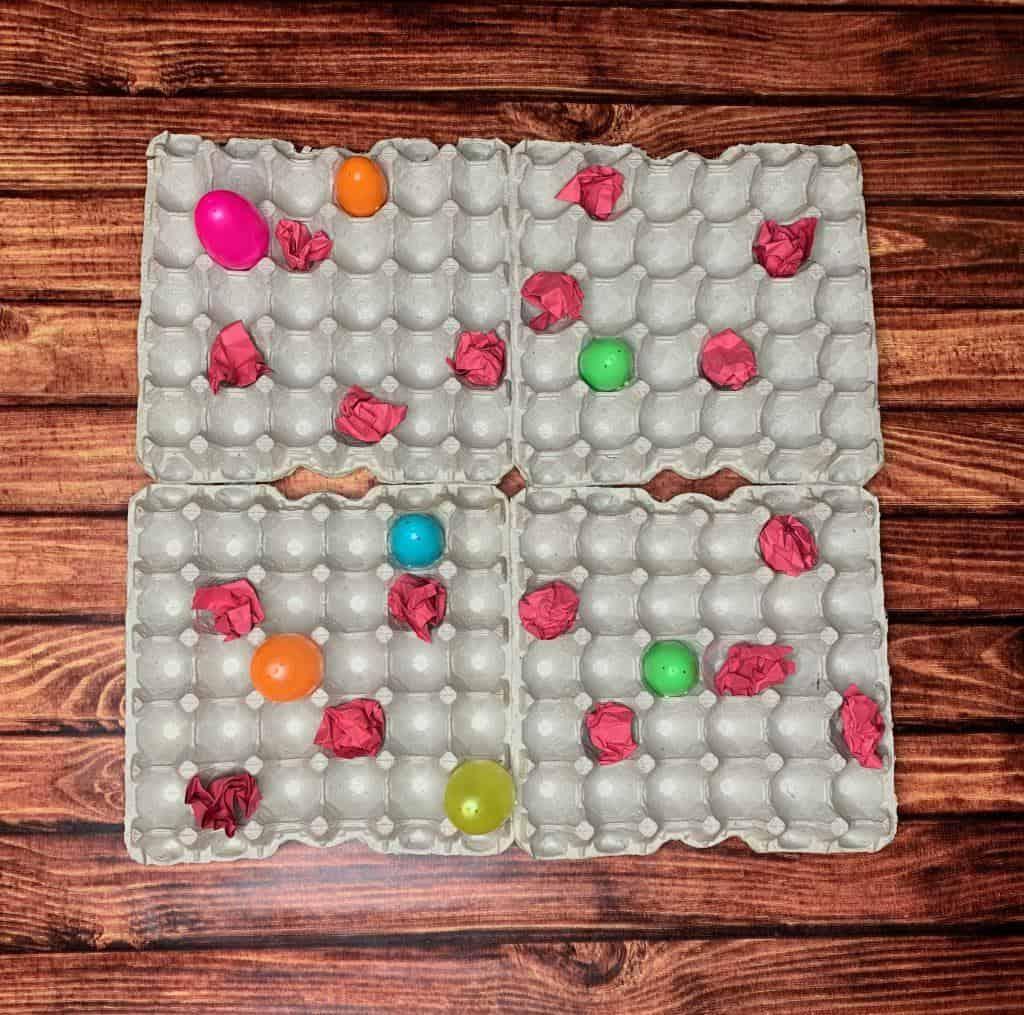 Egg coding in a carton.