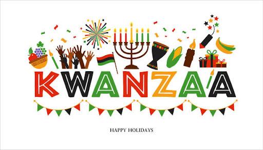 The Word Kwanzaa Surrounded by Kwanzaa Symbols