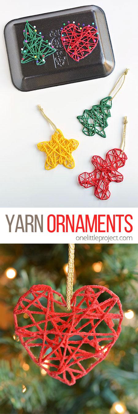 yarn christmas ornaments