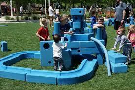 giant foam blocks and kids