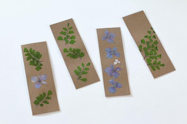 pressed bookmark 