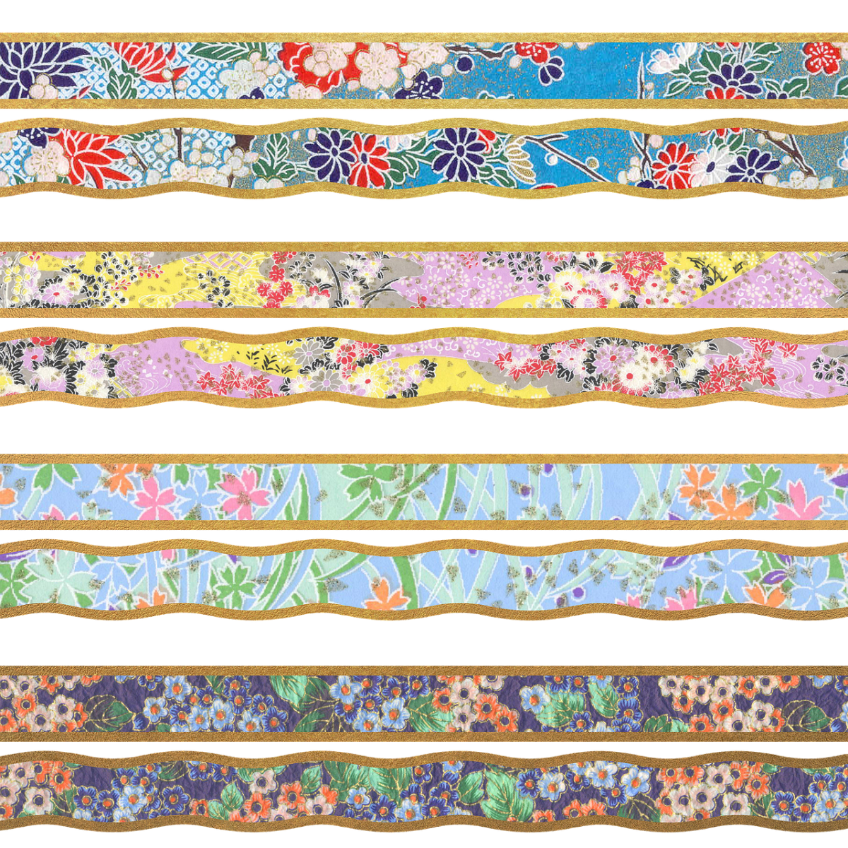 strips of floral washi tape