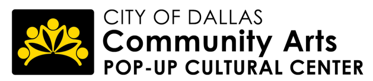 The emblem of the City of Dallas Community Arts Pop-Up Cultural Center.