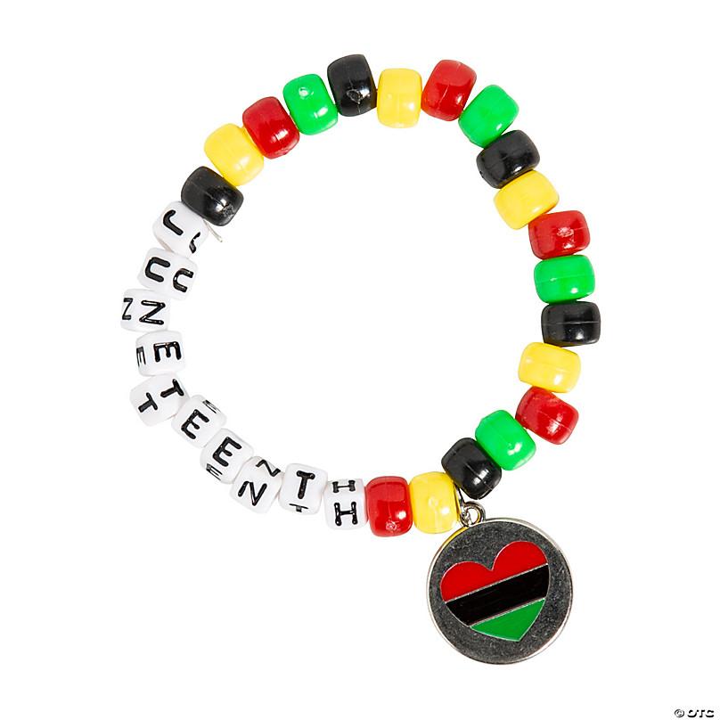 Juneteenth Pony Bead Bracelet 