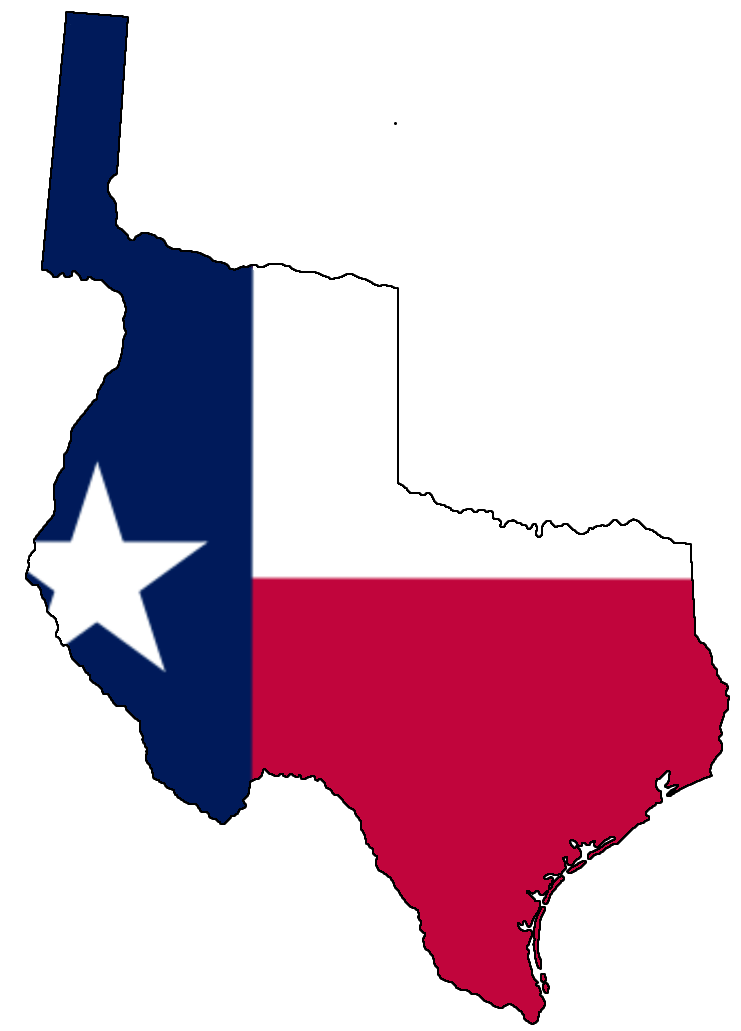 Image of the Republic of Texas with the state flag.