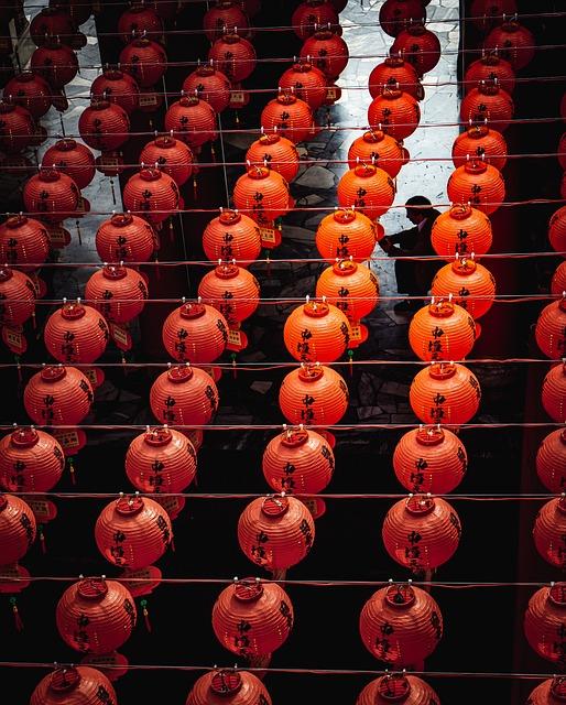 rows of red lanterns